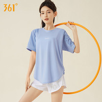 361瑜伽服女短袖运动t恤夏季跑步服宽松大码运动套装 L
