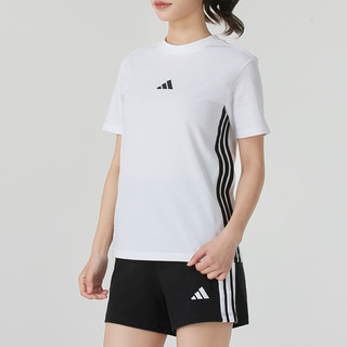 Adidas/阿迪达斯W 3S SJ女圆领短袖针织短裤户外运动休闲服服