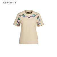 GANT甘特新款女士复古刺绣透气休闲短袖重磅T恤|4200231