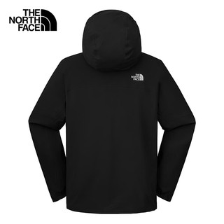 北面（The North Face）防风软壳男款休闲防泼溅连帽保暖轻便外套25春夏|89ZN JK3/宇宙黑 XXL/185