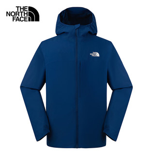 北面（The North Face）防风软壳男款休闲防泼溅连帽保暖轻便外套25春夏|89ZN D1R/蓝色 XXL/185