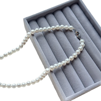 墨利亚海贝珠珍珠项链母亲节礼物送妈妈生日珍珠耳钉礼物送老婆女友 海贝珠8MM项链