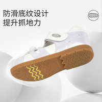 江博士2025年夏季女童公主凉鞋简约舒适魔术贴儿童鞋 米/紫 27码