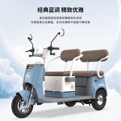 爱玛 电动三轮车星瀚60V20Ah大动力长续航80km家用可带棚小型双座舒适