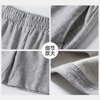 JEANSWEST CLUB真维斯男童运动短裤2025春夏休闲裤女童纯色儿童 灰N/运动短裤 100 (身高90-100cm)