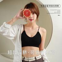 【美背吊带文胸】内衣文胸小胸聚拢不空杯运动内衣女无钢圈收副乳