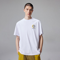 杰克·琼斯（JACK&JONES） 百搭舒适速干半袖字母印花潮流宽松短袖T恤男装224201137 XL (185/104A) A06本白色