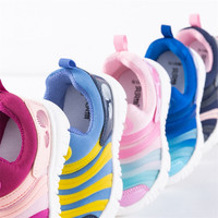 贝贝怡童鞋毛毛虫男童春秋单鞋女童夏季透气休闲运动鞋子防滑春秋 黄色 内长13.3cm