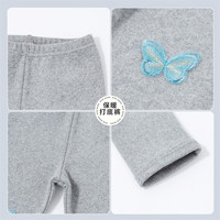 贝贝怡童装女童打底裤秋季休闲裤弹力裤子儿童纯棉女孩长裤 深花灰