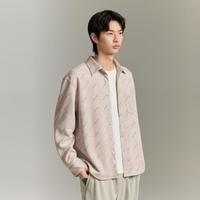 春季GXG男装 双色可选满身激光印花亲肤时尚长袖衬衫外套男