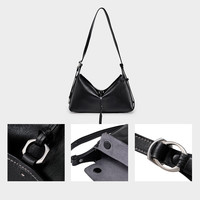 DISSONA【AW25】迪桑娜回声系列软皮腋下包hobo包真皮女包单肩斜挎包 中号-棕色(吊牌价:1998)