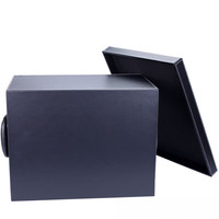 景翔景翔皮质收纳箱大码储物箱创意特大号有盖杂物整理盒 红色鳄鱼纹 大号44*34.5*25.5