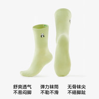 松山棉店女士中筒袜抗菌透气吸汗柔软亲肤国潮提花运动袜 灰色蝴蝶结 1双 均码 （35-40码）