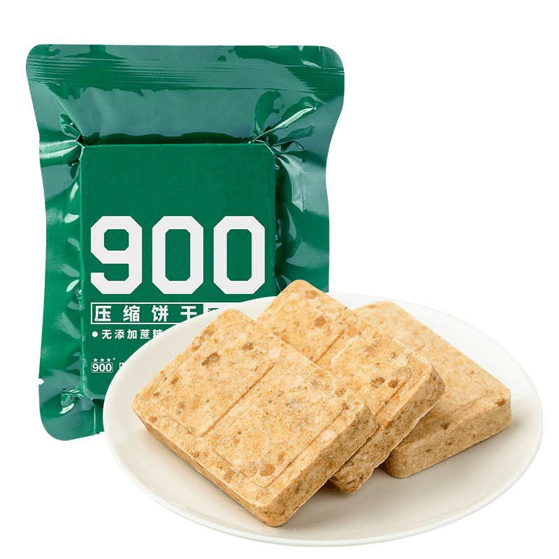 900压缩饼干【无添加蔗糖】代餐方便即食家庭应急储备压缩干粮