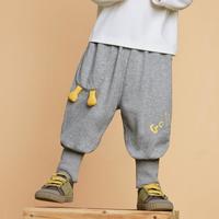 懿琪宝贝 立体贴布 麻灰色 80cm 儿童长裤