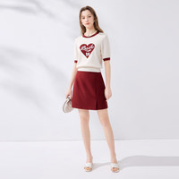 秋水伊人简约通勤A字短裙夏季新款女小个子时尚百搭开衩半裙