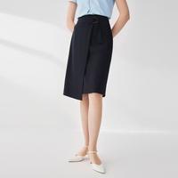女装半身裙腰带收腰显瘦时尚后开叉气质半裙