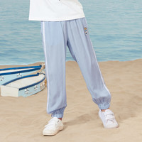 PawinPaw卡通小熊童装夏季男童凉感休闲印花束腿裤 浅蓝色/51 130 cm