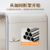 雅图诗厨房置物柜餐边柜茶水柜家用橱柜轻奢客厅收纳 【奶油白】双门-长65cm