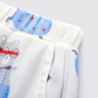 YeeHoO英氏童装儿童裤子防蚊裤夏季男女宝宝小童长裤户外休闲束脚裤长裤 眼镜熊【竹棉】 140 cm