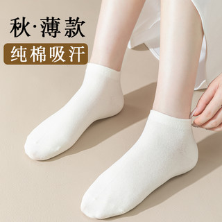 芬腾袜子女夏季薄款白色短袜夏天纯棉短款浅口袜女士棉袜短筒袜