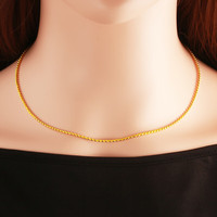 刘大文黄金项链9999足金男女款光珠链珠珠链蹦迪珠纯金链子真金子豆豆链 重10.82-10.99(含工费30)长44-47