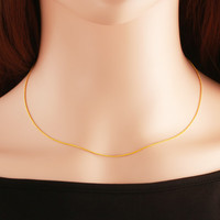 刘大文黄金项链9999足金男女款光珠链珠珠链蹦迪珠纯金链子真金子豆豆链 重约2.44-2.53g(含工费30)长43-47