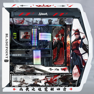 华硕（ASUS）ROG GR701 创世神机箱 吹雪机箱 EVA明日香联名台式机箱ARGB灯板全塔机箱翻毛皮白色机箱 永劫无间主题（黑白创世神+灯板）