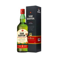 加拿大山姆巴顿5年调配威士忌700ml礼盒洋酒烈酒