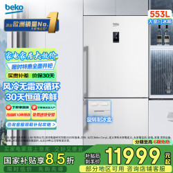 倍科 CN160220IW 混冷双门冰箱 553L 白色