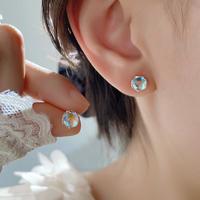 【中国黄金】珍尚银纯银耳钉女养耳洞简约气质耳饰闺蜜