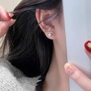 【中国黄金】珍尚银天然珍珠耳钉女轻奢高级感气质大气耳饰