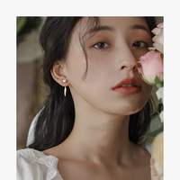 【中国黄金】珍尚银淡水珍珠耳钉女纯银小众设计2025耳饰