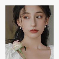 【中国黄金】珍尚银淡水珍珠耳钉女纯银小众设计2025耳饰