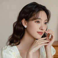 【中国黄金】珍尚银纯银四叶草耳钉轻奢高级感耳环520