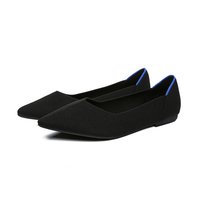 TARRAMARRA 女士平底鞋飞织鞋面可折叠蛋卷鞋柔软舒适尖头女鞋船鞋