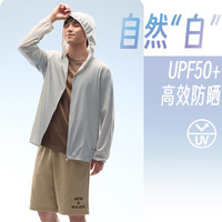 安踏（ANTA）光盾遮热防晒衣 | 绝绝紫4代男夏吸湿速干凉感透气轻质皮肤衣外套 【冰肤防晒UPF50+】浅砂灰7607-2 4XL (男195)