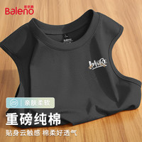 班尼路（Baleno）日系简约风背心男夏季重磅纯棉吸湿排汗舒适透气圆领百搭上衣