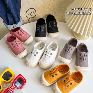 妙优童 miaoyoutong儿童帆布鞋男童女童夏款布鞋幼儿园小白鞋宝宝休闲软底童鞋宝宝鞋   码内长约19.5cm