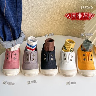妙优童 miaoyoutong儿童帆布鞋男童女童夏款布鞋幼儿园小白鞋宝宝休闲软底童鞋宝宝鞋   码内长约19.5cm