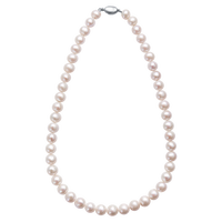 meluxe致爱时光 淡水珍珠项链妈妈款近正圆S925银元宝扣 母亲节礼物 【近正圆】10-11mm