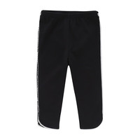 茵曼童装女童七分裤打底裤夏季薄款弹力蕾丝花边休闲裤子 黑色 160 160cm