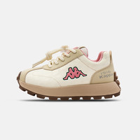 Kappa卡帕童鞋2025春秋儿童时尚百搭跑步鞋轻便男女童运动鞋 米粉/四季款 27码