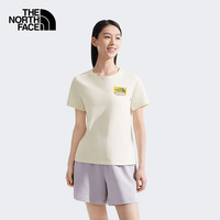 北面休闲T恤女户外运动棉质半袖短袖 8DCD QLI M