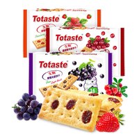 Totaste土斯蔓越莓果干夹层饼干240g办公室儿童饼干蛋糕休闲零食独立包装 蔓越莓果肉夹心240g