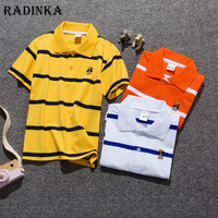 Radinka2025夏新款92棉洋气韩版童装男童短袖儿童T恤中大童Polo衫上衣CXT   100 cm =