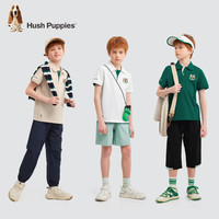 暇步士(Hush Puppies)童装儿童POLO衫25夏中大童男童速干短袖T恤