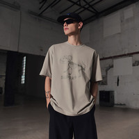 SUPRA 夏季运动户外风印花圆领短袖T恤