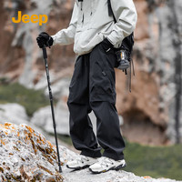 JEEP吉普 休闲裤户外冲锋四季防风休闲户外登山裤机能工装登山裤 岩石灰 XL