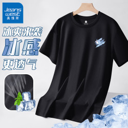JEANSWEST 真维斯 男士冰丝短袖t恤
